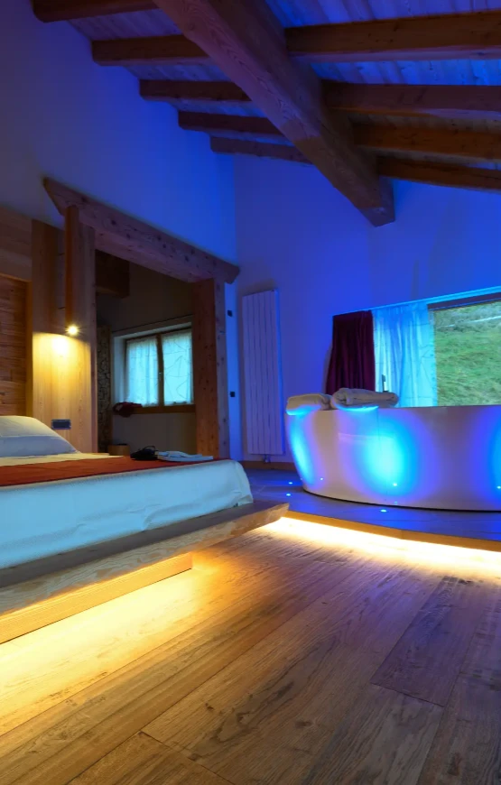 Casere Luxury, alloggio esclusivo di montagna con ambienti raffinati, servizi di alto livello e vista sulle Dolomiti.